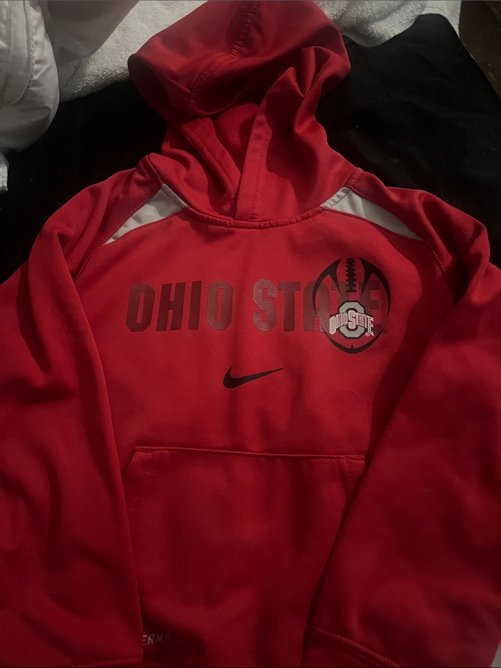 Nike Red Ohio State Hooded Sweatshirt for Kids